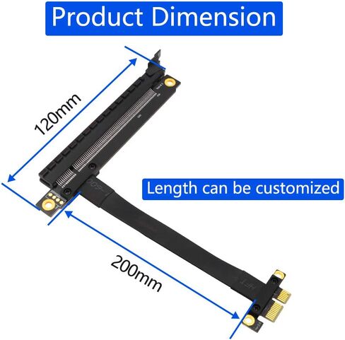 PCI-E PCI Express 1x إلى 16x تمديد PCI-E 16x إلى 1x كابل Risers مع موصل مطلي بالذهب in Kuwait