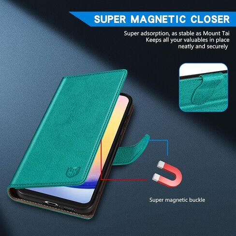 ZZXX لـ Samsung Galaxy A25 Wallet Case مع [RFID LOCKING] SLOT SLOT KICKSTAND MAGNECTER LEATHER LEATH FLIP FLIP PROVERECTION ALPER in Kuwait