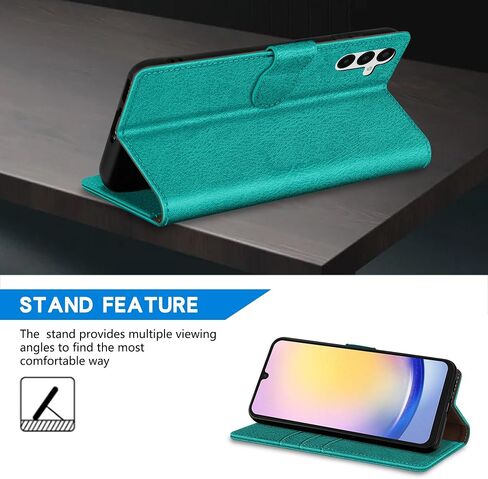 ZZXX لـ Samsung Galaxy A25 Wallet Case مع [RFID LOCKING] SLOT SLOT KICKSTAND MAGNECTER LEATHER LEATH FLIP FLIP PROVERECTION ALPER in Kuwait