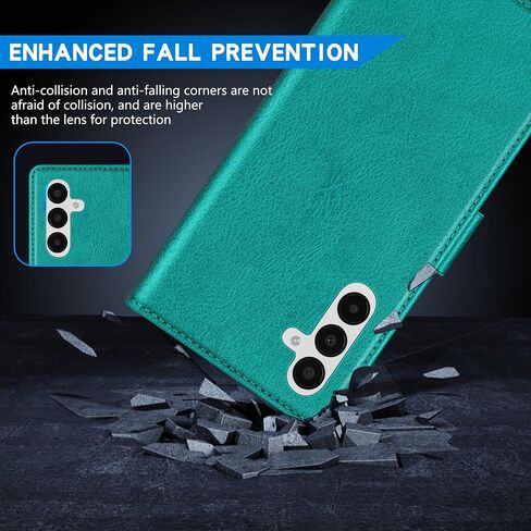 ZZXX لـ Samsung Galaxy A25 Wallet Case مع [RFID LOCKING] SLOT SLOT KICKSTAND MAGNECTER LEATHER LEATH FLIP FLIP PROVERECTION ALPER in Kuwait