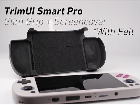 Felt Grip 2-in-1 for TrimUI Smart Pro Reversible Screen Cover & Slim Comfort Grip Case with Felt Wrap Ergonomic for TRIMUI Handheld 2n1 Deluxe in Saudi Arabia