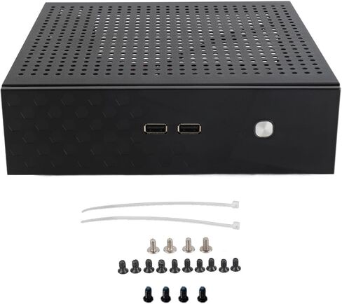 Desktop Case Computer Case Htpc Case Desktop Computer Case Heat Dissipation Exquisite Compact Black HTPC Case Home Video Computer in Saudi Arabia