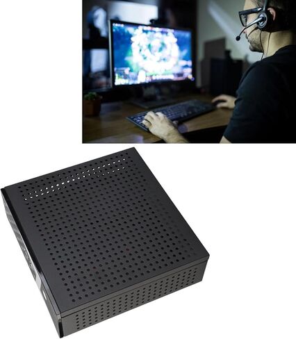 Desktop Case Computer Case Htpc Case Desktop Computer Case Heat Dissipation Exquisite Compact Black HTPC Case Home Video Computer in Saudi Arabia