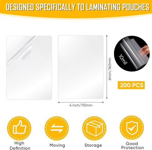 200 Pack Laminating Sheets 10 Mil Thermal Laminating Pouches Letter Size Laminating Pouches Clear Plastic Paper Thermal Laminating Sheets 9 x 11.5 Inch in Kuwait