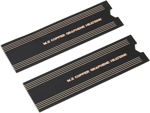 Akozon M.2 S Graphene Heatsink High Thermal Conductivity Rapid Cooling NVMe Copper Graphene Heatsink for Laptops and PCs (2pcs Copper Foil Graphene Heat Sink) in Saudi Arabia
