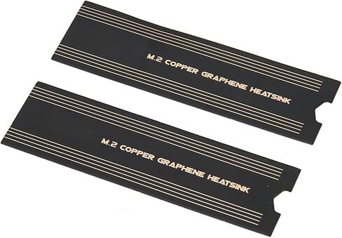 Akozon M.2 S Graphene Heatsink High Thermal Conductivity Rapid Cooling NVMe Copper Graphene Heatsink for Laptops and PCs (2pcs Copper Foil Graphene Heat Sink) in Saudi Arabia