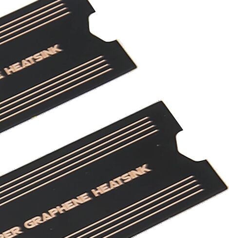 Akozon M.2 S Graphene Heatsink High Thermal Conductivity Rapid Cooling NVMe Copper Graphene Heatsink for Laptops and PCs (2pcs Copper Foil Graphene Heat Sink) in Saudi Arabia