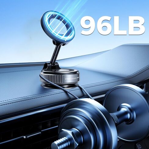 Magnetic Phone Holder for Car 360° Adjustable Magsafe Car Mount - Compatible All Smart Device Phone Mount, Secure GPS & Call, Magsafe Accessories & Car Stuff - Black in Saudi Arabia