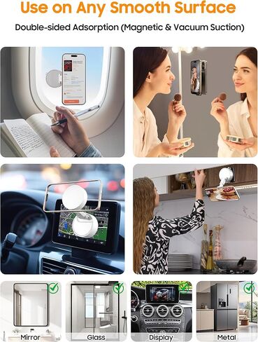 360 درجة ، حامل الهاتف المغناطيسي للدوران للسيارة - مكافأة شفط قوية للطي in Kuwait