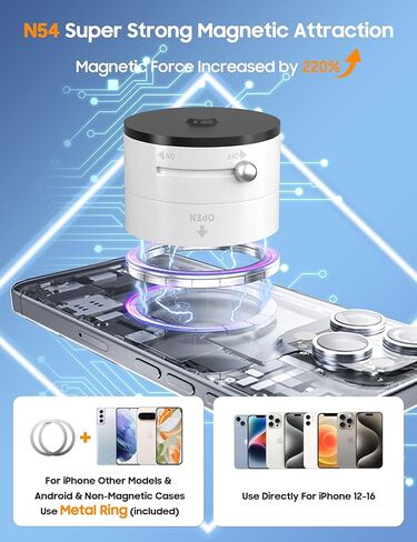 360 درجة ، حامل الهاتف المغناطيسي للدوران للسيارة - مكافأة شفط قوية للطي in Kuwait