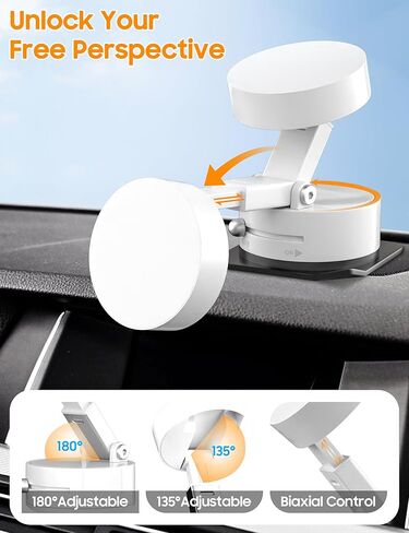 360 درجة ، حامل الهاتف المغناطيسي للدوران للسيارة - مكافأة شفط قوية للطي in Kuwait