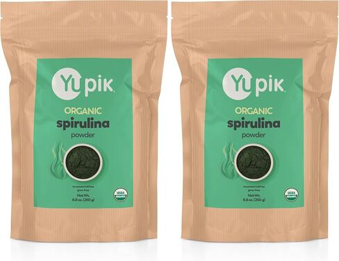 Yupik Organic Spirulina Superfood, 8.8 Ounce, Non-GMO, Vegan, Gluten-Free in Saudi Arabia