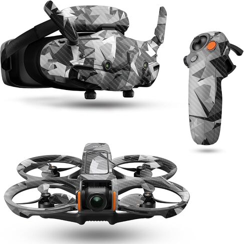 Carbon Fiber Drone Skin Compatible with DJI Avata 2 Bundle (2024) - Mono Camo - Premium 3M Vinyl Protective Wrap Decal Cover - Easy to Apply | Crafted in The USA by MightySkins in Saudi Arabia