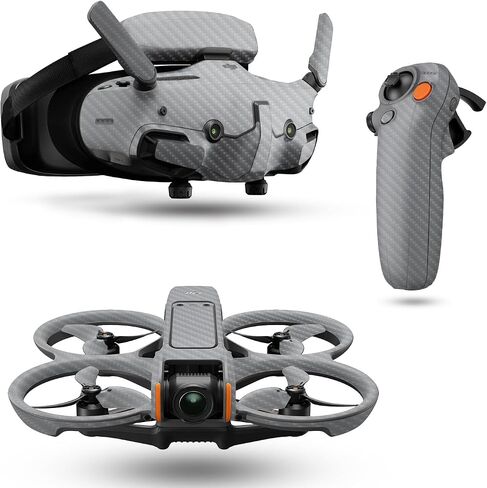 كربون ألياف بدون طيار متوفرة مع حزمة DJI Avata 2 (2024) - رمادي صلب - غطاء ملصق واقي فينيل 3M - يسهل تطبيقه | مصنوع في الولايات المتحدة الأمريكية من قبل Mayyskins in Saudi Arabia