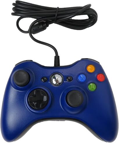 Wired Controller Replacement for Xbox 360 Joypad Vibration Gamepad Joystick for PC Controller for Windows 7/8 / 10(Blue） in Saudi Arabia