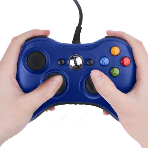 Wired Controller Replacement for Xbox 360 Joypad Vibration Gamepad Joystick for PC Controller for Windows 7/8 / 10(Blue） in Saudi Arabia