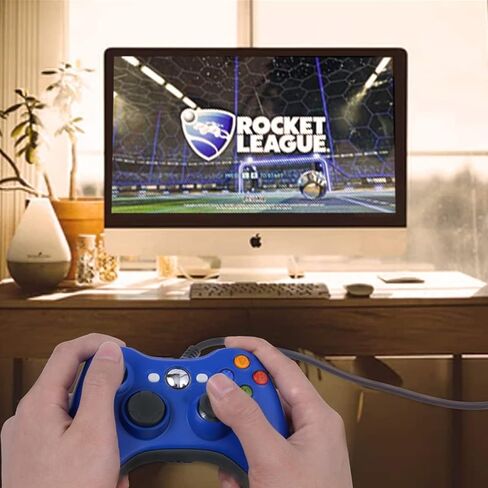 Wired Controller Replacement for Xbox 360 Joypad Vibration Gamepad Joystick for PC Controller for Windows 7/8 / 10(Blue） in Saudi Arabia