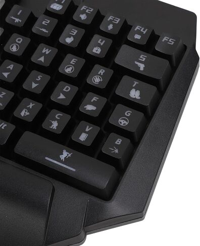كومبو ماوس لوحة مفاتيح واحدة من اليد ، ومجموعة من الماوس الخلفية RGB مع محول ، وموقف هاتفي قابل للتعديل ، 4 في 1 مجموعة لعبة الهاتف المحمول لنظام التشغيل Android ، in Saudi Arabia