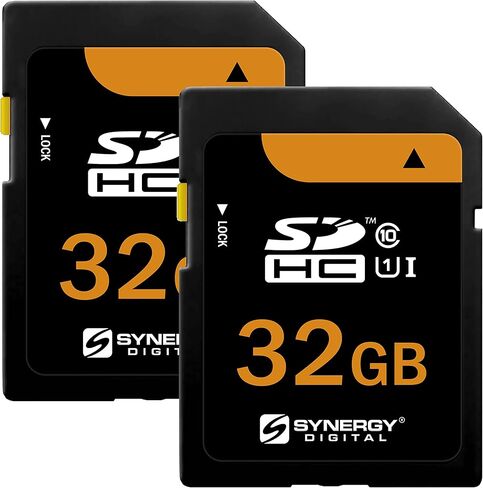 Synergy Digital 32GB Secure Digital SDHC UHS-I Memory Card, Compatible with Sony Cyber-Shot DSC-HX90V Digital Camera, Class 10, U1, 100MB/s, 300 Series - Pack of 2 in Saudi Arabia