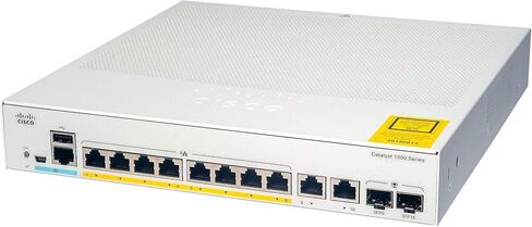 Cisco Catalyst 1000-8FP-E-2G-L Switch ، منافذ شبكة 8 GBE ، 120 واط POE ، 2G SFP/RJ-45 منافذ التحرير والسرد ، تشغيل بدون مروحة ، PS خارجي ، محدودة محدودة (C1000-8FP-E-2G-L) (متجددة) in Kuwait