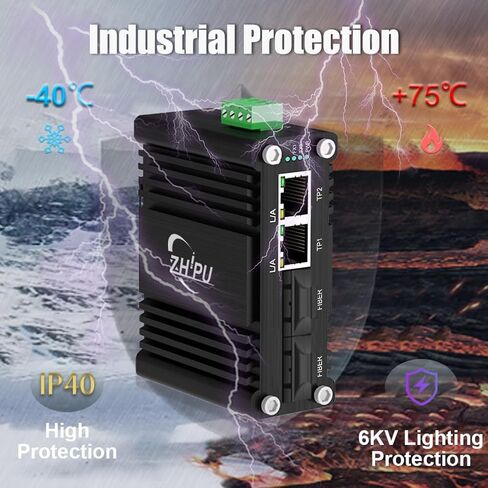 Mini Industrial 2 Port Ethernet Switch مع فتحة SFP ، مفتاح شبكة Gigabit المتصلب الذي يدعم قفرة DIN ، 12 ~ 48VDC مدخلات الطاقة ، -40 درجة فهرنهايت إلى 176 درجة فهرنه in Kuwait