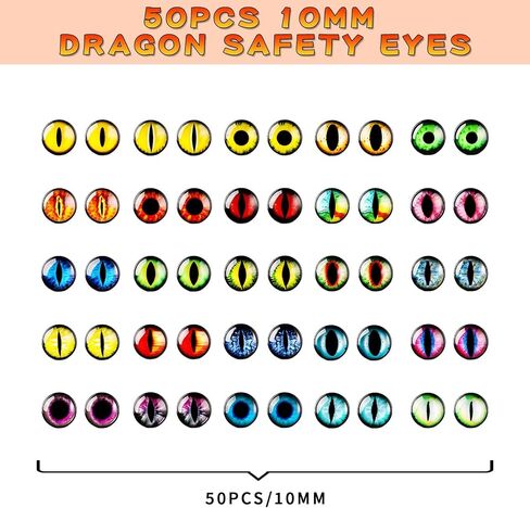 MUCUNNIA 50pcs 16mm Safety Eyes for Amigurumi with Washer Dragon Safety Eyes Crochet Doll Safety Eyes for Stuffed Animals Eyes for Clay Doll Making Toy Craft Crochet Toy in Kuwait