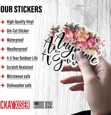 Custom Name Sticker Personalized Vintage Flowers Name Decal Stickers Waterproof Die-Cut Vinyl Laptop, Water Bottle, Kindle, Phone, Mug, Tumbler, Funny Birthday Gifts for Her Him in Saudi Arabia