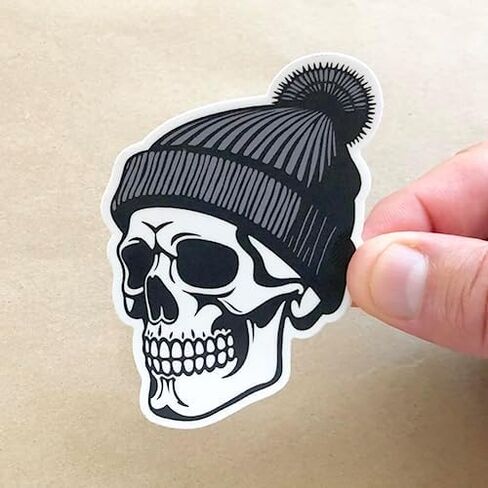 Cool Skull Sticker 2.5" x 3.35" Inch ~ 100% Waterproof Vinyl Sticker Decal, Cool Sticker for Water Bottle, Snowboard, Skateboard in Saudi Arabia