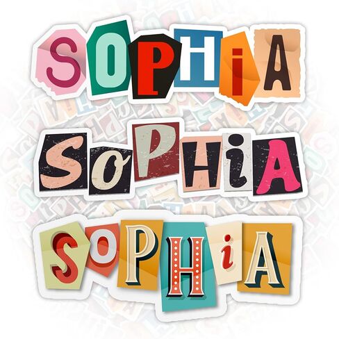 Custom Name Sticker Personalized Vintage Flowers Name Decal Stickers Waterproof Die-Cut Vinyl Laptop, Water Bottle, Kindle, Phone, Mug, Tumbler, Funny Birthday Gifts for Her Him in Saudi Arabia