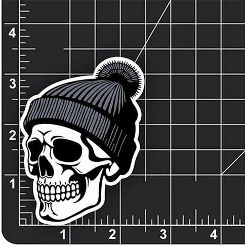 Cool Skull Sticker 2.5" x 3.35" Inch ~ 100% Waterproof Vinyl Sticker Decal, Cool Sticker for Water Bottle, Snowboard, Skateboard in Saudi Arabia