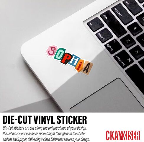 Custom Name Sticker Personalized Vintage Flowers Name Decal Stickers Waterproof Die-Cut Vinyl Laptop, Water Bottle, Kindle, Phone, Mug, Tumbler, Funny Birthday Gifts for Her Him in Saudi Arabia
