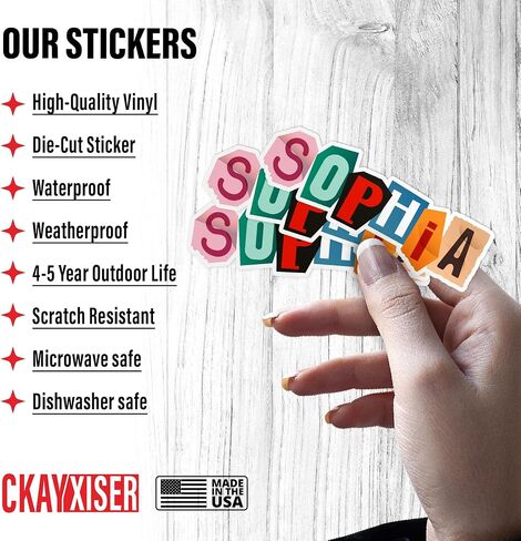 Custom Name Sticker Personalized Vintage Flowers Name Decal Stickers Waterproof Die-Cut Vinyl Laptop, Water Bottle, Kindle, Phone, Mug, Tumbler, Funny Birthday Gifts for Her Him in Saudi Arabia