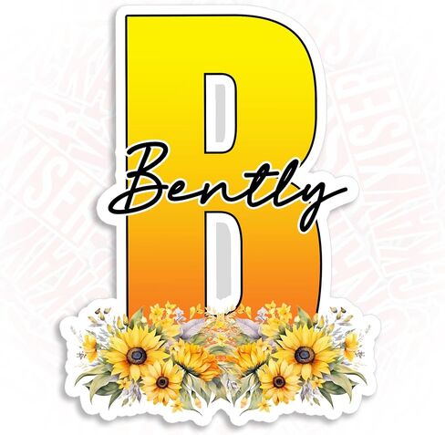 Custom Name Sticker Personalized Vintage Flowers Name Decal Stickers Waterproof Die-Cut Vinyl Laptop, Water Bottle, Kindle, Phone, Mug, Tumbler, Funny Birthday Gifts for Her Him in Saudi Arabia