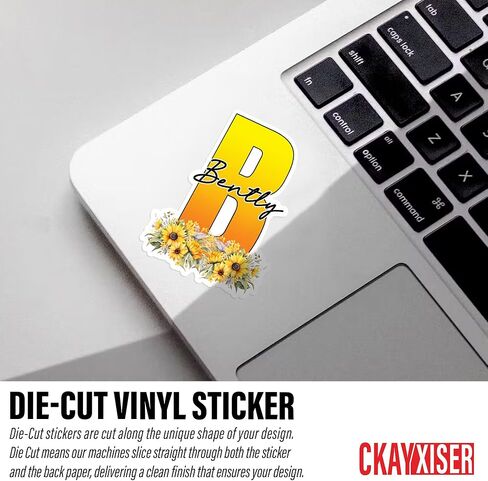 Custom Name Sticker Personalized Vintage Flowers Name Decal Stickers Waterproof Die-Cut Vinyl Laptop, Water Bottle, Kindle, Phone, Mug, Tumbler, Funny Birthday Gifts for Her Him in Saudi Arabia