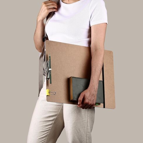 لوحة رسم فنية مقاس 23 بوصة × 26 بوصة من Officemate مع مقبض لصياغة الفن - حافظة خشبية محمولة للفصل الدراسي أو الاستوديو أو الاستخدام الميداني (83099) in Saudi Arabia