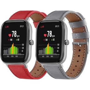 Fitturn Leather Watchband متوافق مع WNH IDW25/FAWEIO IDW26/FITPOLO IDW208P SMART WATCH ، حزام معصم رياضي بديل للجلد الأصلي مع مشبك معدني مقاوم للصدأ in Kuwait