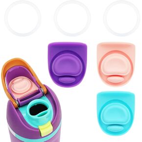 BOXOB 3pcs O Seal Ring & 3pcs Silicone Stoppers for Owala Freesip Cap, Silicone Water Bottle Top Lid Gasket BPA-Free Sealing Accessories for Owala Freesip 24/32oz (Color 3) in Kuwait