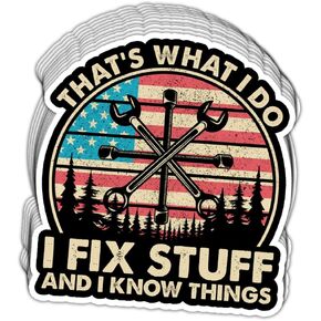 (3 بوصة - 3pcs) هذا ما أقوم به أقوم بإصلاح الأشياء وأعرف الأشياء الملصقات المضحكة ميكانيكي ميكانيكي ملصق فني بامتيكان. in Kuwait