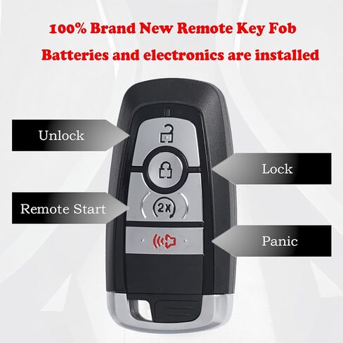 ميكانيكي مفتاح الاستبدال FOB FOB for Ford Edge Explore Ranger Maverick Escape Bronco 2017-2024 الإدخال غير المفتاح التحكم عن بُعد M3N-A2C931426 M3N-A2C93142600 902MHZ in Saudi Arabia