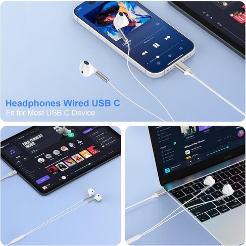 سماعات سماعات سماعات رأس USB C لسامسونج جالاكسي A17 A16 5G A15 A14 A36 A35 S25 ULTRA S24 S23 S22 S21 S20 A55 A54 A53 ZOLD7 in Kuwait