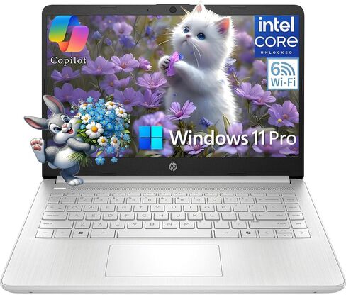 HP 14" Student Business Laptop computer, 1-Year Office365, Intel N150 CPU(Beats i3-1115G4), 16GB RAM, 384GB Storage (128GB UFS + 256GB MSD), WiFi 6, BT 5.4, Windows 11 Pro S, Pale Rose Gold, Bef-ectoy in Saudi Arabia