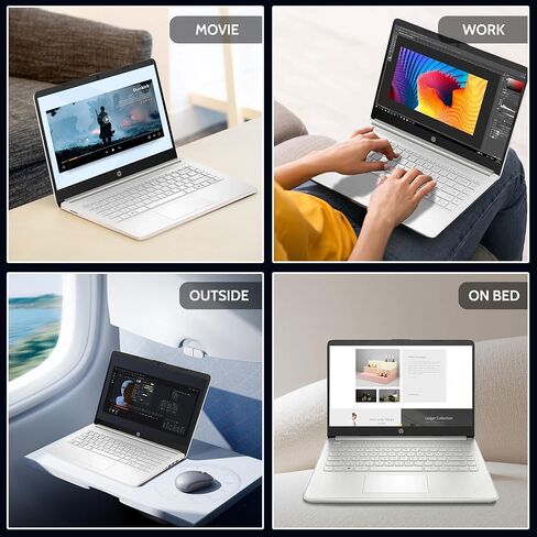 HP 14" Student Business Laptop computer, 1-Year Office365, Intel N150 CPU(Beats i3-1115G4), 16GB RAM, 384GB Storage (128GB UFS + 256GB MSD), WiFi 6, BT 5.4, Windows 11 Pro S, Pale Rose Gold, Bef-ectoy in Saudi Arabia