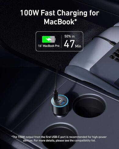 Anker USB-C Car Charger with 360° Adjustable Magnetic Car Charger in Kuwait
