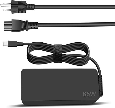 شاحن الكمبيوتر المحمول USB-C 65W لـ Lenovo ThinkPad T14 ، T15 ، T16 ، E14 ، E15 ، E480 ، E490 ، X1 Carbon ، X13 Yoga ، Type-C Chromebook Charger for Dell ، HP ، ASUS ، LG in Saudi Arabia