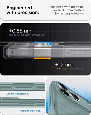 Spigen for iPhone 17 Pro Case ، Parallax S Magfit [TPU Covered Camera Control] [Kickstand] [متوافق مع Magsafe] - أسود غير لامع in Kuwait