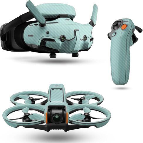 كربون ألياف بدون طيار متوفرة مع حزمة DJI Avata 2 (2024) - Seafoam الصلبة - غطاء ملصق واقي فينيل 3M Premium 3M - يسهل تطبيقه | مصنوع في الولايات المتحدة الأمريكية من قبل Mayyskins in Saudi Arabia