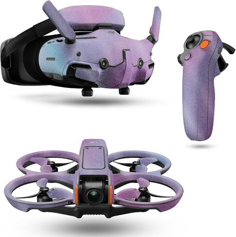 Glossy Glitter Drone Skin متوافق مع DJI Avata 2 Bundle (2024) - Purple Fog - Premium 3M Vinyl Wrap Decal Cover - من السهل تطبيق | مصنوع في الولايات المتحدة الأمريكية من قبل Mayyskins in Saudi Arabia