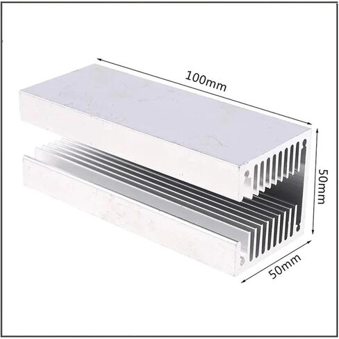 40 * 40 * 100mm/50 * 50 * 100mm U-Slot Triode High Power Aluminum Alloy Heatsink Power Radiator 1PCS(50x50x100mm) in Kuwait