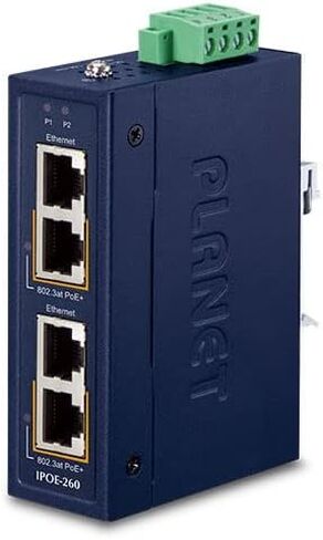 IPEE-260-12V حاقن-صناعي 2-port 10/100/1000T 802.3at POE+ حاقن محور W/12V الداعم (-40 ~ 75 درجة مئوية ، 12 ~ 56VDC) (كوكب) in Saudi Arabia