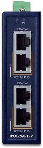 IPEE-260-12V حاقن-صناعي 2-port 10/100/1000T 802.3at POE+ حاقن محور W/12V الداعم (-40 ~ 75 درجة مئوية ، 12 ~ 56VDC) (كوكب) in Saudi Arabia